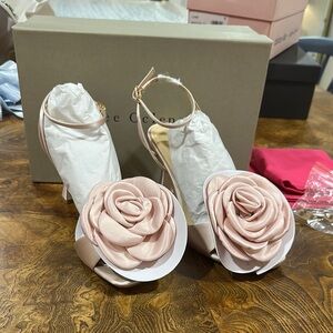 Dee Ocleppo Pink Rosette Heels